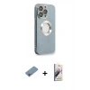 MARSİLYAN™- iPhone 13 Pro Max Kılıf İz Form Serisi - Siyah Bilvis 3D Mat Cam Ekran Koruyucu + Shine Kamera Lens Koruma Cam - GI