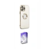 MARSİLYAN™- iPhone 13 Pro Max Kılıf İz Form Serisi - Siyah Bilvis 5in1 3D Magic Cam Ekran Koruyucu