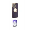 MARSİLYAN™- iPhone 13 Pro Max Kılıf İz Form Serisi - Siyah Bilvis 5in1 3D Magic Cam Ekran Koruyucu