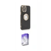 MARSİLYAN™- iPhone 13 Pro Max Kılıf İz Form Serisi - Siyah Bilvis 5in1 3D Magic Cam Ekran Koruyucu