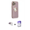 MARSİLYAN™- iPhone 13 Pro Max Kılıf İz Form Serisi - Siyah Bilvis 5in1 3D Magic Cam Ekran Koruyucu + Pers Alüminyum Kamera Lens - GI