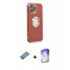 MARSİLYAN™- iPhone 13 Pro Max Kılıf İz Form Serisi - Siyah Bilvis 5in1 3D Magic Cam Ekran Koruyucu + Shine Kamera Lens Koruma Cam - GI