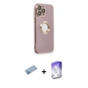 MARSİLYAN™- iPhone 13 Pro Max Kılıf İz Form Serisi - Siyah Bilvis 5in1 3D Magic Cam Ekran Koruyucu + Shine Kamera Lens Koruma Cam - MI