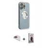 MARSİLYAN™- iPhone 13 Pro Max Kılıf İz Form Serisi - Siyah Bilvis Hayalet Cam Ekran Koruyucu + Pers Alüminyum Kamera Lens - GI