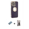 MARSİLYAN™- iPhone 13 Pro Max Kılıf İz Form Serisi - Siyah Bilvis Hayalet Cam Ekran Koruyucu + Shine Kamera Lens Koruma Cam - GI