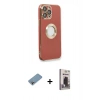 MARSİLYAN™- iPhone 13 Pro Max Kılıf İz Form Serisi - Siyah Bilvis Hayalet Cam Ekran Koruyucu + Shine Kamera Lens Koruma Cam - GI