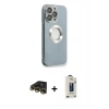 MARSİLYAN™- iPhone 13 Pro Max Kılıf İz Form Serisi - Siyah Bilvis Hayalet Cam Ekran Koruyucu + Raze Metal Kamera Lens - GD