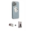 MARSİLYAN™- iPhone 13 Pro Max Kılıf İz Form Serisi - Siyah Bilvis Hayalet Cam Ekran Koruyucu + Rainbow Kamera Lens Koruma Cam - KI