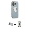 MARSİLYAN™- iPhone 13 Pro Max Kılıf İz Form Serisi - Siyah Bilvis Hayalet Cam Ekran Koruyucu + Rainbow Kamera Lens Koruma Cam - MI