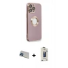MARSİLYAN™- iPhone 13 Pro Max Kılıf İz Form Serisi - Siyah Bilvis Hayalet Cam Ekran Koruyucu + Rainbow Kamera Lens Koruma Cam - MI