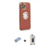 MARSİLYAN™- iPhone 13 Pro Max Kılıf İz Form Serisi - Siyah Bilvis Hayalet Cam Ekran Koruyucu + Mavi Shine Kamera Lens Koruma Cam