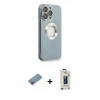 MARSİLYAN™- iPhone 13 Pro Max Kılıf İz Form Serisi - Siyah Bilvis Hayalet Cam Ekran Koruyucu + Pembe Shine Kamera Lens Koruma Cam
