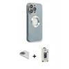 MARSİLYAN™- iPhone 13 Pro Max Kılıf İz Form Serisi - Siyah Bilvis Hayalet Cam Ekran Koruyucu + Pers Alüminyum Kamera Lens - GD