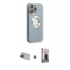 MARSİLYAN™- iPhone 13 Pro Max Kılıf İz Form Serisi - Siyah Bilvis Hayalet Cam Ekran Koruyucu + Rainbow Kamera Lens Koruma Cam - MI