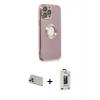 MARSİLYAN™- iPhone 13 Pro Max Kılıf İz Form Serisi - Siyah Bilvis Hayalet Cam Ekran Koruyucu + Rainbow Kamera Lens Koruma Cam - REGD