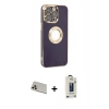 MARSİLYAN™- iPhone 13 Pro Max Kılıf İz Form Serisi - Siyah Bilvis Hayalet Cam Ekran Koruyucu + Rainbow Kamera Lens Koruma Cam - REGD