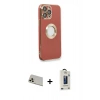 MARSİLYAN™- iPhone 13 Pro Max Kılıf İz Form Serisi - Siyah Bilvis Hayalet Cam Ekran Koruyucu + Rainbow Kamera Lens Koruma Cam - REGD