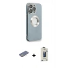 MARSİLYAN™- iPhone 13 Pro Max Kılıf İz Form Serisi - Siyah Bilvis Hayalet Cam Ekran Koruyucu + Renkli Kamera Lens Koruma Cam - SI