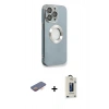 MARSİLYAN™- iPhone 13 Pro Max Kılıf İz Form Serisi - Siyah Bilvis Hayalet Cam Ekran Koruyucu + Turuncu Renkli Kamera Lens Koruma Cam