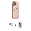 MARSİLYAN™- iPhone 13 Pro Max Kılıf İz Form Serisi - Siyah Joko 5D Cam + Pers Alüminyum Kamera Lens - GI