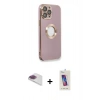 MARSİLYAN™- iPhone 13 Pro Max Kılıf İz Form Serisi - Siyah Joko 5D Cam + Pers Alüminyum Kamera Lens - GI