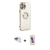 MARSİLYAN™- iPhone 13 Pro Max Kılıf İz Form Serisi - Siyah Joko 5D Cam + Pers Alüminyum Kamera Lens - GI