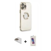MARSİLYAN™- iPhone 13 Pro Max Kılıf İz Form Serisi - Siyah Joko 5D Cam + Pers Alüminyum Kamera Lens - GD