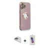 MARSİLYAN™- iPhone 13 Pro Max Kılıf İz Form Serisi - Siyah Joko 5D Cam + Pers Alüminyum Kamera Lens - GD