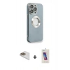 MARSİLYAN™- iPhone 13 Pro Max Kılıf İz Form Serisi - Siyah Joko 5D Cam + Pers Alüminyum Kamera Lens - GD