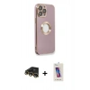 MARSİLYAN™- iPhone 13 Pro Max Kılıf İz Form Serisi - Siyah Joko 5D Cam + Raze Metal Kamera Lens - GD