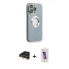 MARSİLYAN™- iPhone 13 Pro Max Kılıf İz Form Serisi - Siyah Joko 5D Cam + Raze Metal Kamera Lens - GD