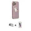 MARSİLYAN™- iPhone 13 Pro Max Kılıf İz Form Serisi - Siyah Joko 5D Cam + Rainbow Kamera Lens Koruma Cam - MI