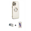 MARSİLYAN™- iPhone 13 Pro Max Kılıf İz Form Serisi - Siyah Joko 5D Cam + Rainbow Kamera Lens Koruma Cam - MI