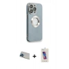 MARSİLYAN™- iPhone 13 Pro Max Kılıf İz Form Serisi - Siyah Joko 5D Cam + Rainbow Kamera Lens Koruma Cam - MI