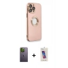 MARSİLYAN™- iPhone 13 Pro Max Kılıf İz Form Serisi - Siyah Joko 5D Cam + Neon Fosforlu Kamera Lens - YL