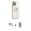 MARSİLYAN™- iPhone 13 Pro Max Kılıf İz Form Serisi - Siyah Joko 5D Cam + Pers Alüminyum Kamera Lens - SABE
