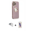 MARSİLYAN™- iPhone 13 Pro Max Kılıf İz Form Serisi - Siyah Joko 5D Cam + Pers Alüminyum Kamera Lens - SABE