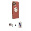 MARSİLYAN™- iPhone 13 Pro Max Kılıf İz Form Serisi - Siyah Joko 5D Cam + Rainbow Kamera Lens Koruma Cam - KI