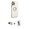 MARSİLYAN™- iPhone 13 Pro Max Kılıf İz Form Serisi - Siyah Joko 5D Cam + Rainbow Kamera Lens Koruma Cam - KI