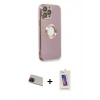 MARSİLYAN™- iPhone 13 Pro Max Kılıf İz Form Serisi - Siyah Joko 5D Cam + Rainbow Kamera Lens Koruma Cam - KI