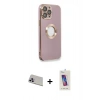 MARSİLYAN™- iPhone 13 Pro Max Kılıf İz Form Serisi - Siyah Joko 5D Cam + Rainbow Kamera Lens Koruma Cam - MR
