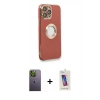 MARSİLYAN™- iPhone 13 Pro Max Kılıf İz Form Serisi - Siyah Joko 5D Cam + Yeşil Neon Fosforlu Kamera Lens
