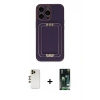 MARSİLYAN™- iPhone 13 Pro Max Kılıf Kozmos Minimal Prime - Şeffaf 360 Full Body Arka Koruyucu + Shine Kamera Lens - GD
