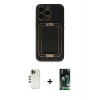 MARSİLYAN™- iPhone 13 Pro Max Kılıf Kozmos Minimal Prime - Şeffaf 360 Full Body Arka Koruyucu + Shine Kamera Lens - GD