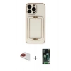 MARSİLYAN™- iPhone 13 Pro Max Kılıf Kozmos Minimal Prime - Şeffaf 360 Full Body Arka Koruyucu + Pers Alüminyum Kamera Lens - KI