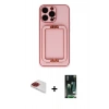 MARSİLYAN™- iPhone 13 Pro Max Kılıf Kozmos Minimal Prime - Şeffaf 360 Full Body Arka Koruyucu + Pers Alüminyum Kamera Lens - KI
