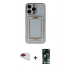 MARSİLYAN™- iPhone 13 Pro Max Kılıf Kozmos Minimal Prime - Şeffaf 360 Full Body Arka Koruyucu + Pers Alüminyum Kamera Lens - KI