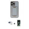 MARSİLYAN™- iPhone 13 Pro Max Kılıf Kozmos Minimal Prime - Şeffaf 360 Full Body Arka Koruyucu + Pers Alüminyum Kamera Lens - LT