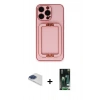 MARSİLYAN™- iPhone 13 Pro Max Kılıf Kozmos Minimal Prime - Şeffaf 360 Full Body Arka Koruyucu + Pers Alüminyum Kamera Lens - LT