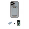 MARSİLYAN™- iPhone 13 Pro Max Kılıf Kozmos Minimal Prime - Şeffaf 360 Full Body Arka Koruyucu + Mavi Shine Kamera Lens Koruma Cam